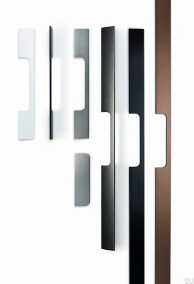 Tirador para mueble alargado Peak 1120 Aluminio Marrón Metalizado