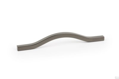 Tirador para mueble alargado Brave 128 Aluminio Gris Metalizado