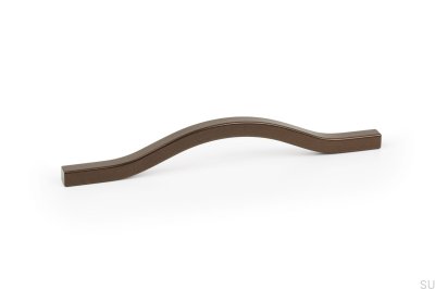 Tirador para mueble alargado Brave 128 Aluminio Marrón Metalizado