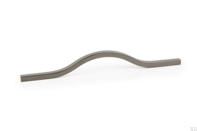 Tirador para mueble alargado Brave 192 Aluminio Gris Metalizado