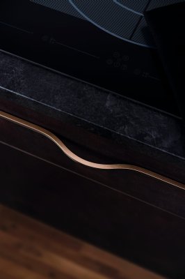 Tirador para mueble alargado Brave 480 Aluminio Marrón Metalizado