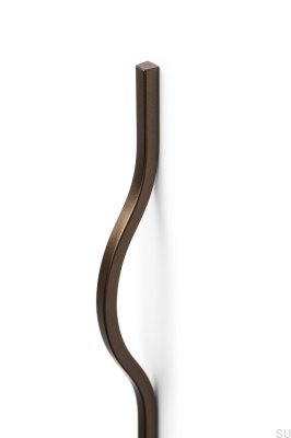 Tirador para mueble alargado Brave 992 Aluminio Marrón Metalizado (asimétrico)
