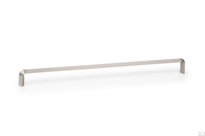 Tirador para mueble alargado Lines 320 Níquel Cepillado