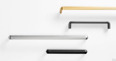 Tirador para mueble alargado Lines 320 Níquel Cepillado