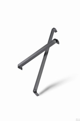 Tirador para mueble alargado Lines 320 gris oscuro cepillado