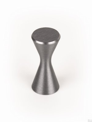 Pomo para mueble Diabolo gris aluminio cepillado
