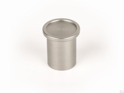 Pomo para mueble Redondo Aluminio Plata Cepillado