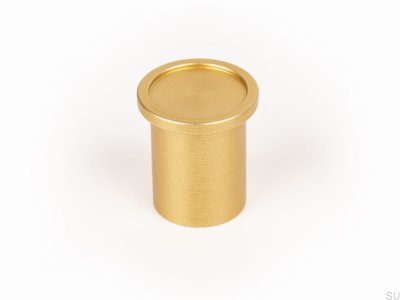 Pomo para mueble Redondo Aluminio Oro Cepillado