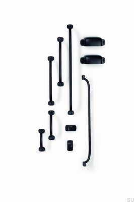 Tirador para mueble alargado Firm 64 Metal Negro