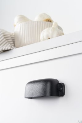 Tirador para mueble concha Firm 64 Metal Negro