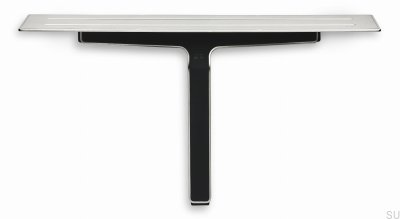 Estante de baño con escurridor para vidrio y cabinas de ducha 7010 Acero Cepillado