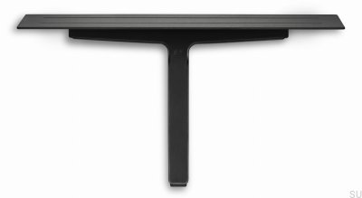 Estante de baño con limpiacristales para mamparas de cristal y ducha 7014 Revestimiento PVD negro