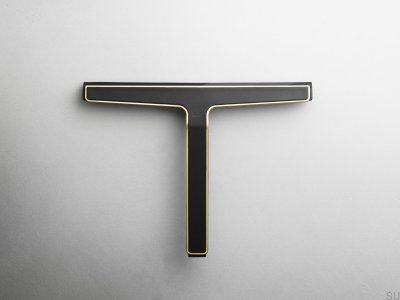 Escurridor de agua para ventanas y cabinas de ducha 7032 Negro con Oro