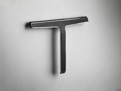 Escurridor de agua para ventanas y cabinas de ducha 7031 Negro con Acero Pulido