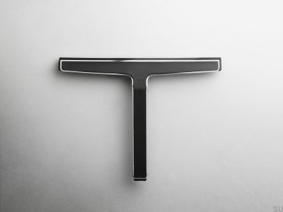 Escurridor de agua para ventanas y cabinas de ducha 7031 Negro con Acero Pulido