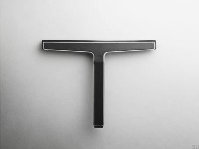 Limpiador de agua para ventanas y cabinas de ducha 7030 Negro con acero cepillado
