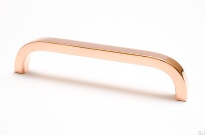 Tirador largo para mueble Slim 128 Cobre pulido sin pintar