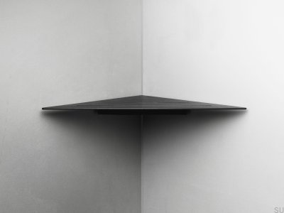 Estantería de esquina para baño 7214 Revestimiento PVD negro