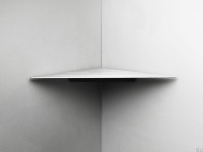 Estantería de esquina para baño 7210 Acero cepillado
