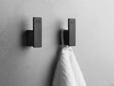 Colgadores de pared 7074 Recubrimiento PVD negro (2 piezas)