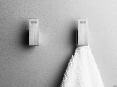 Colgadores de pared 7070 Acero cepillado (2 piezas)