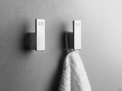 Colgadores de pared 7070 Acero cepillado (2 piezas)