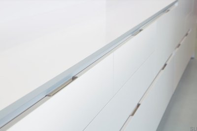 Tirador para mueble empotrable Hide 200 Cromo Plata