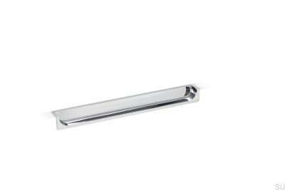 Tirador para mueble empotrado Hide 180, cromo brillo