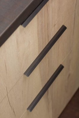 Tirador para mueble Edge Curve 128 Anodizado Mate