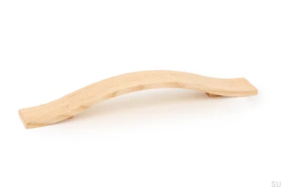 Tirador para mueble alargado Calin 160 Madera Sin barnizar