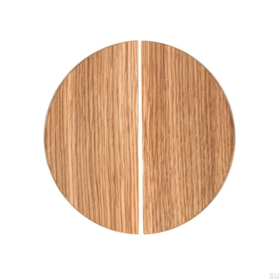 Tirador para mueble Basic Semicircular 40 Madera Roble - Aceite Incoloro Semimate Juego de 2 uds.