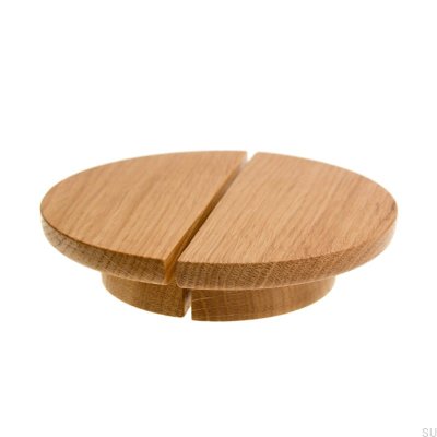 Tirador para mueble Basic Semicircular 43 Madera Roble - Aceite Incoloro Semimate Juego de 2 uds.