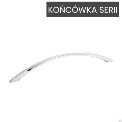 Tirador para mueble oblongo Sun 192 Cromo brillo