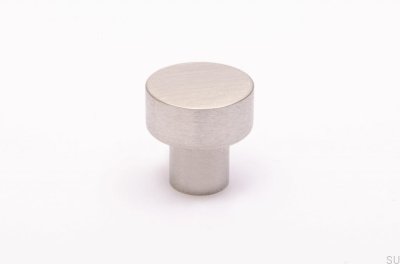 Pomo para mueble Dot 18 Acero inoxidable cepillado