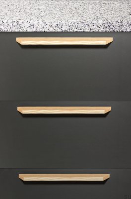 Tirador para mueble alargado Barcco 320 Madera Haya Sin Barnizar