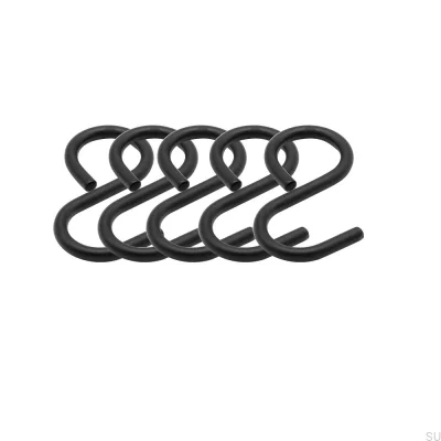 Ganchos para perchero de cocina Aveny Latón Negro