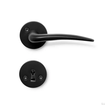 Tirador de puerta de metal Skagen negro mate estándar escandinavo
