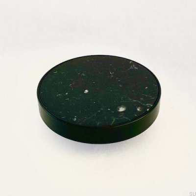 Pomo para mueble Marbelo XL, acero negro, mármol negro