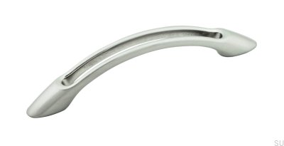 Tirador para mueble alargado 1026 96 Plata cepillado