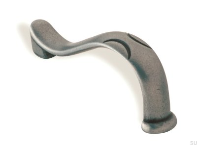 Tirador para mueble alargado 1196 64 Plata Antigua