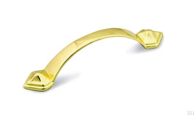 Tirador para mueble alargado 1323 96 Oro pulido