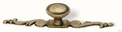 Pomo para mueble con letrero 1546 Bronce Antiguo