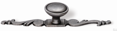 Pomo para mueble con letrero 1546 Plata Antigua