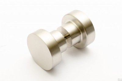 Pomo de puerta de doble cara Dot 30 de acero inoxidable cepillado