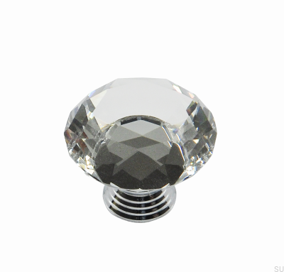 Tirador para mueble GL02 Cristal con Latón Cromado