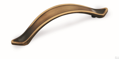 Tirador para mueble alargado 2149 96 Oro Antiguo Cepillado