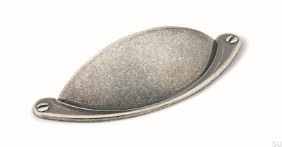 Tirador para mueble Shell 1761 64 Plata Antigua