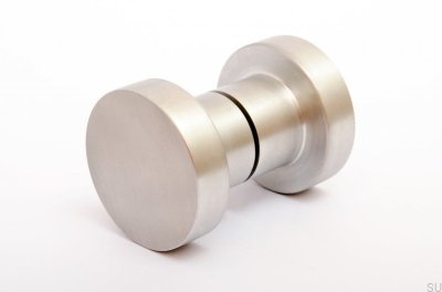 Pomo de puerta de doble cara Dot 50 de aluminio cepillado