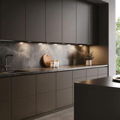 Foco LED Holl D-M Acero cepillado