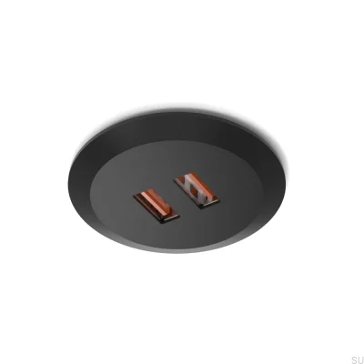 Conector USB Subby Empotrable 20W/24V Negro